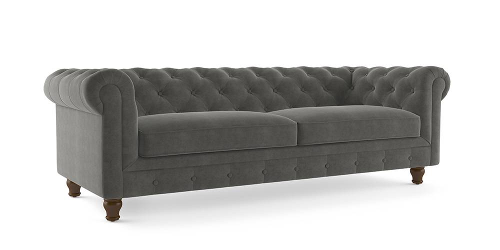 Winchester Fabric Sofa (Ash Grey Velvet)